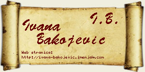 Ivana Bakojević vizit kartica
